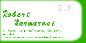 robert marmarosi business card